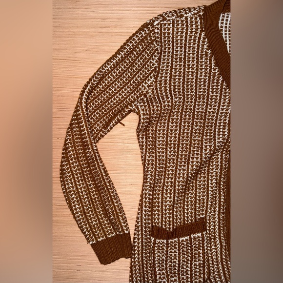 Olive & Oak Brown and Cream Knit Cardigan - Picture 5 of 8